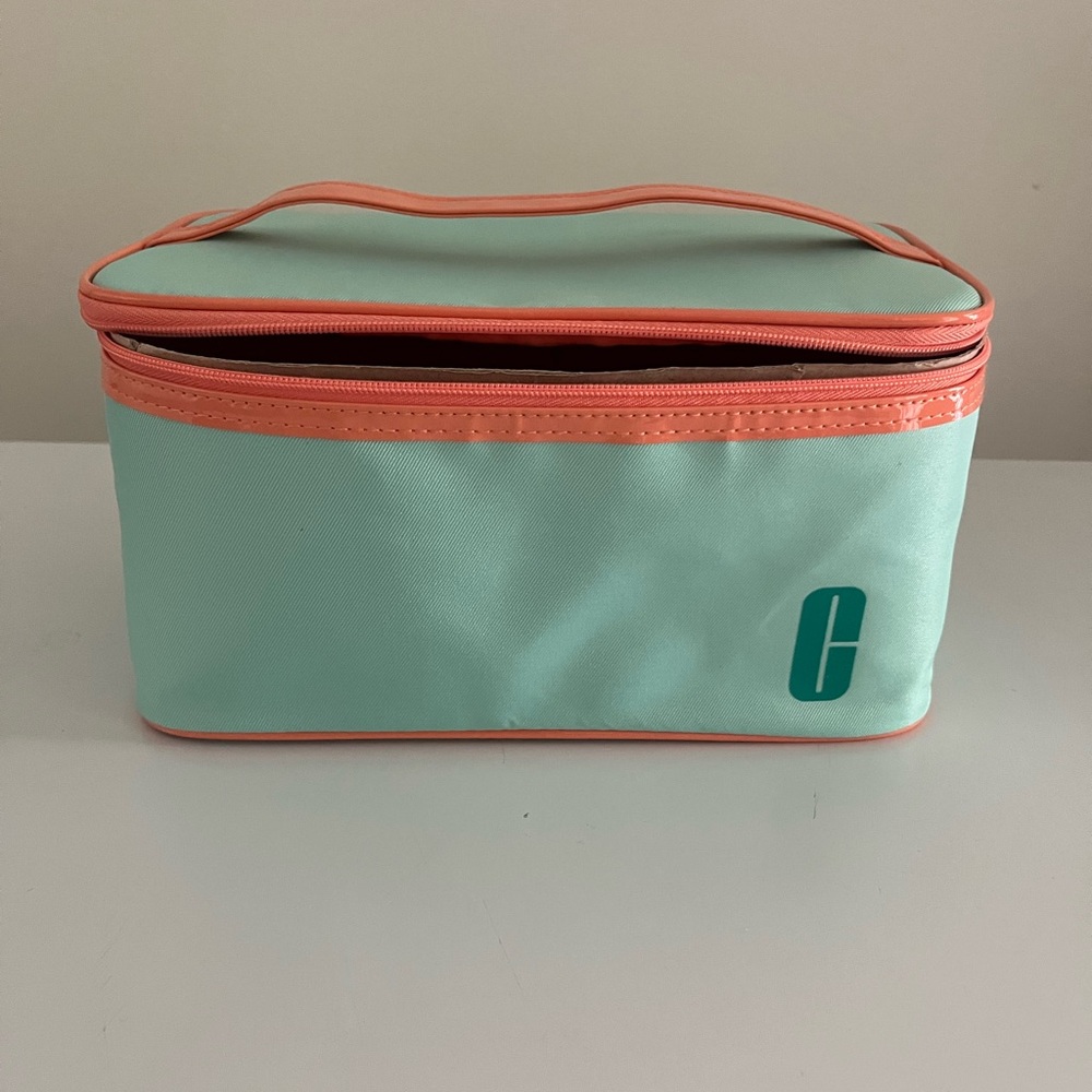 Clinique Green and Orange Makeup Organizer